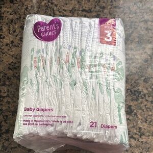 Parent's Choice Baby Diapers Size 3 package of 21